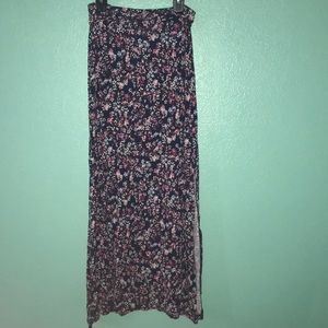 Floral Long Flowy Skirt